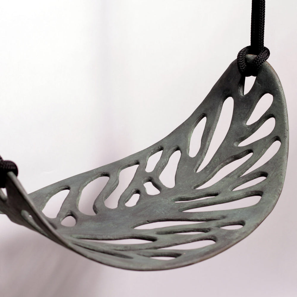 Autumn Leaf Swing in Bronze - Green Patina